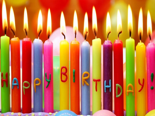 Happy Birthday Colorful Candles