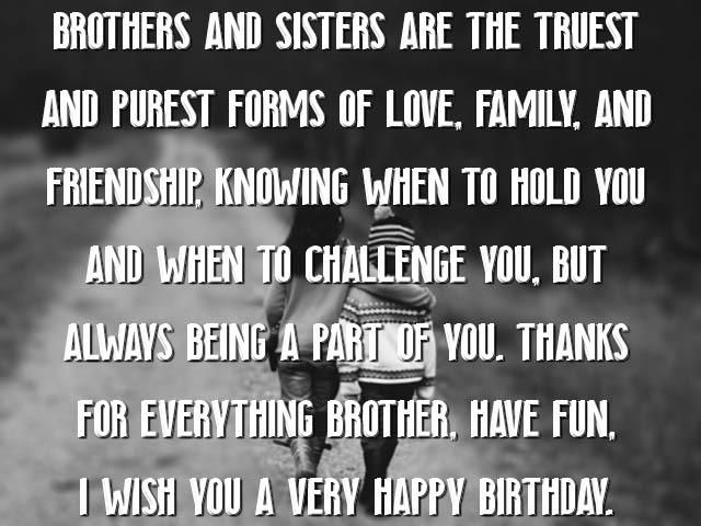 Happy Birthday Brother from Sister